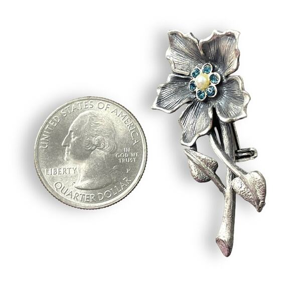 Vintage  flower pin brooch - Picture 4 of 4